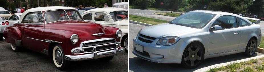Первая и одна из последних моделей Chevrolet