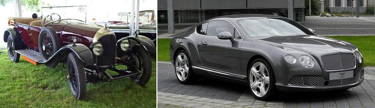 Первая и одна из последних моделей Bentley