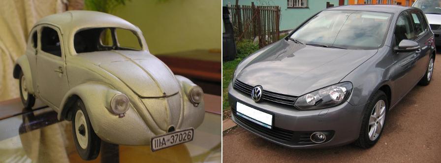 Первая и одна из последних моделей Volkswagen
