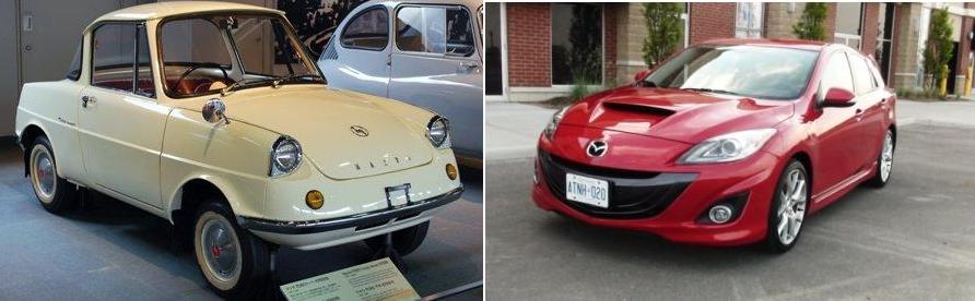 Первая и одна из последних моделей Mazda