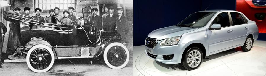 Первая и одна из последних моделей Datsun