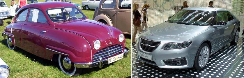 Первая и одна из последних моделей Saab