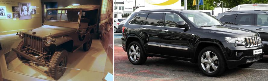 Первая и одна из последних моделей Jeep