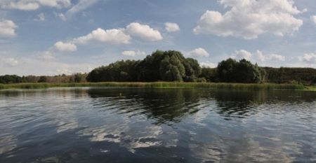 Затон реки Воронеж — вид из коттеджного поселка Савицкое